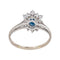 Bague 59 Bague Margueritte Or blanc Saphir, Diamant 58 Facettes 4878498CN