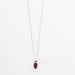 Collier Collier or blanc rubis  et diamant 58 Facettes