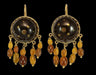 Boucles d'oreilles Boucles d'oreilles anciennes en or piqué écaille de tortue 58 Facettes 7608