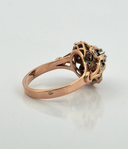 Bague 53 Bague ancienne en or et diamants 58 Facettes