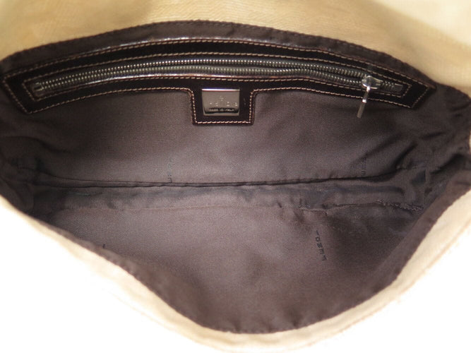 sac a main FENDI baguette en toile jacquard ff zucca beige 26424 hand bag 58 Facettes 270643