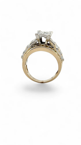 Bague 55 Bague en or 14 carats multi diamants 58 Facettes