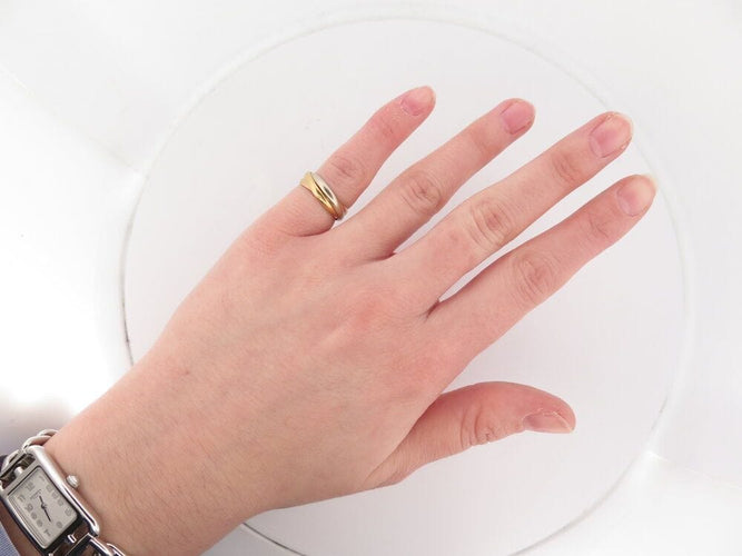 Bague 47 bague CARTIER trinity pm 3 anneaux ors 18k t47 jaune rose gris en 58 Facettes 267314