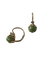 Boucles d'oreilles Boucles d’oreilles dormeuses en or jaune, platine et jade néphrite 58 Facettes