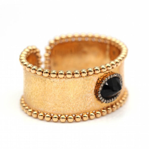 Bracelet DAMA - Bracelet en or rose et diamants avec onyx 58 Facettes D364824SO