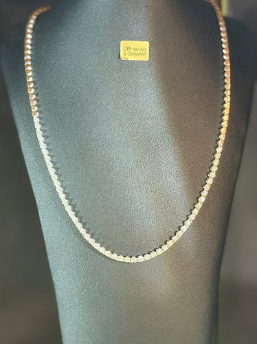 Collier Collier rivière de diamants en or blanc 18 carats 58 Facettes