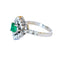 Bague 52.5 bague rétro en or avec diamant et émeraude 58 Facettes Q159B