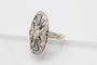 54 Unique Art Déco ring with diamonds, 1930s/1940s 58 Facettes 11284