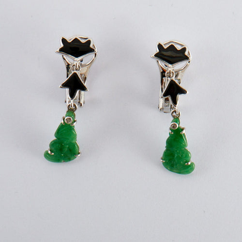 Boucles d'oreilles Boucles d Oreille Jade 58 Facettes