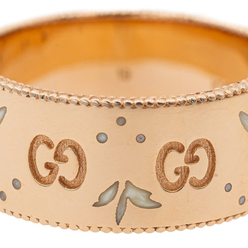 Bague 59 Gucci Bague Icon Blossom Or rose 58 Facettes 3118039CN