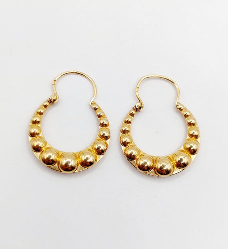 Boucles d'oreilles Créoles vintage or rose 58 Facettes A05842