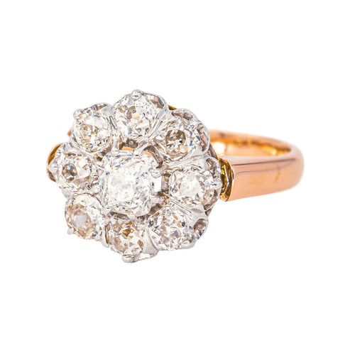 Bague 49 Bague Marguerite Or rose, Platine Diamant 58 Facettes 3904849CN