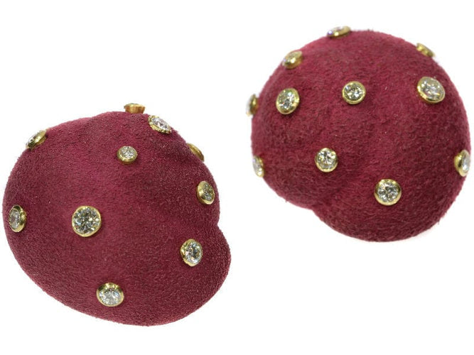 Boucles d'oreilles Bijoux emblématiques des années 60 : boucles d'oreilles et broche escargot de Christian Dior avec diamants de 6,74 ct 58 Facettes 18134-0007