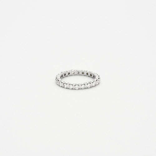 Bague 52 Alliance brillants or blanc 58 Facettes 1846506