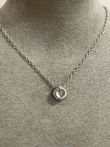 Collier Collier en or blanc 18K et diamant 58 Facettes