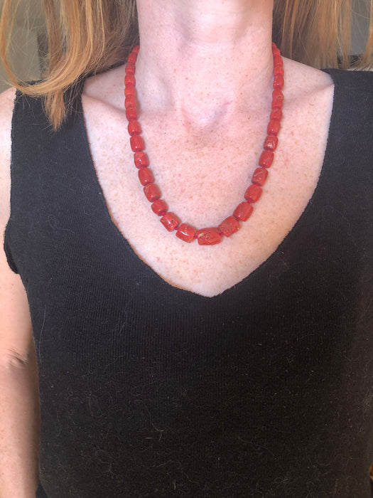 Collana in corallo rosso mediterraneo