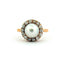 Bague 57 Bague ancienne en or jaune perle et diamants 58 Facettes