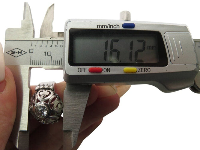 Bague 50 vintage bague style art deco 5 diamants 0.95 ct t50 en or blanc 18k 10.3gr 58 Facettes 269294