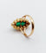Bague 53 Bague marquise or jaune, chrysoprase et grenats (circa 1890) 58 Facettes A05098