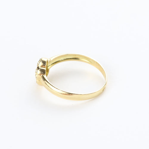 Anillo en oro amarillo con diamantes 58 Facettes 129058B