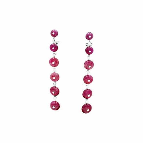 Boucles d'oreilles Boucles d'oreilles Repossi, or blanc, rubis et diamants. 58 Facettes 35093