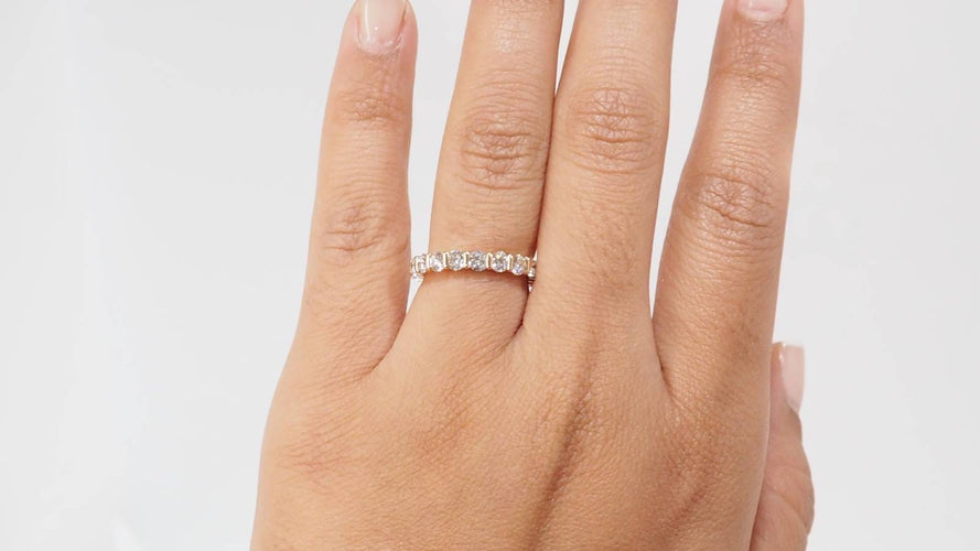 Bague 54 Alliance américaine en or jaune et diamants 58 Facettes 32368