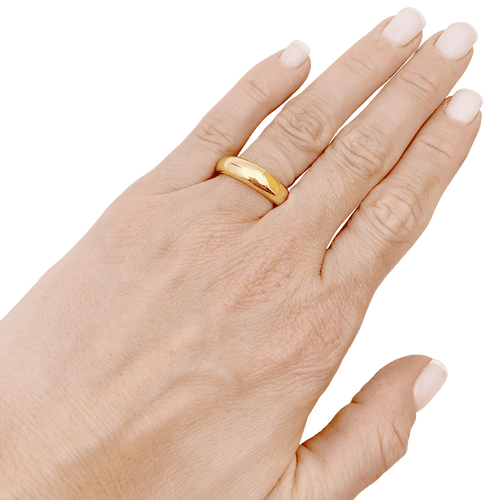 Bague 51 Bague jonc bombé en or jaune. 58 Facettes 34587