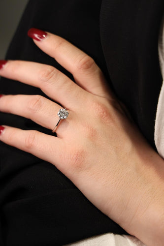 Bague 54 Bague Solitaire Platine, Or blanc Diamant 58 Facettes 2270623CN