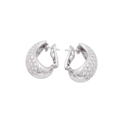 Boucles d'oreilles Boucles d'oreilles Chaumet, "Hommage à Venise", or blanc, diamants. 58 Facettes 34404