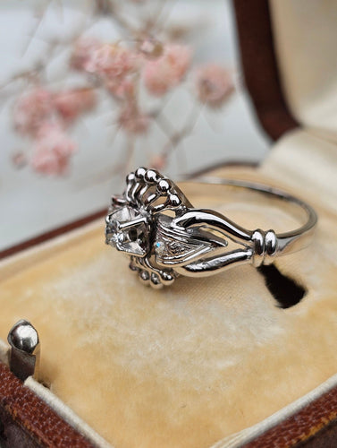 White gold diamond ring