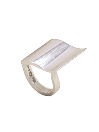 Bague 50 GEORG JENSEN Bague moderniste vague argent 58 Facettes 1206.8