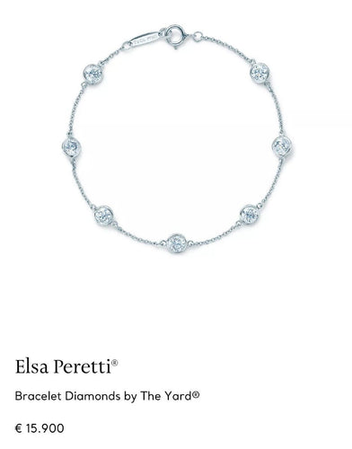 Bracelet TIFFANY & CO - Bracelet Diamonds by the Yard par Elsa Peretti en platine et diamants 58 Facettes