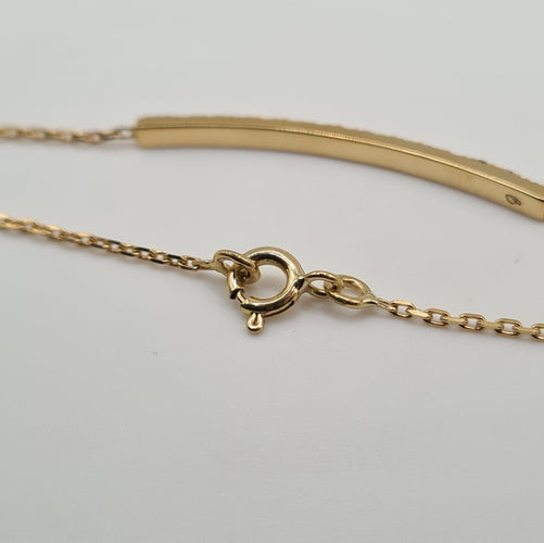 Bracelet Bracelet or jaune 18 carats serti d’une barrette de diamants 58 Facettes
