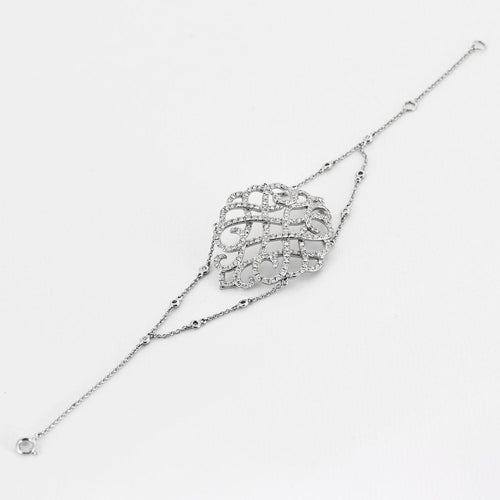 Bracelet Bracelet Dentelle or blanc diamants 58 Facettes LP22/17