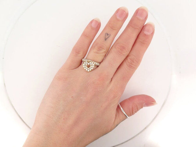 Bague 52 bague POIRAY coeur secret t52 69 diamants 1ct en or jaune 18k 6.7gr 58 Facettes 267698