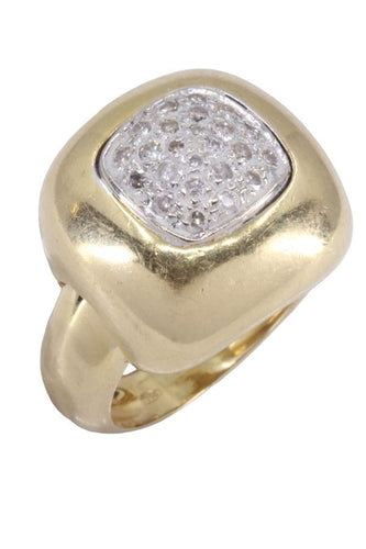 Bague 53 BAGUE MODERNE PAVAGE DIAMANTS 58 Facettes 085651