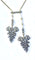Boucles d'oreilles Parure collier négligé et boucles d’oreilles en or et argent, diamants, Napoléon III 58 Facettes AB437