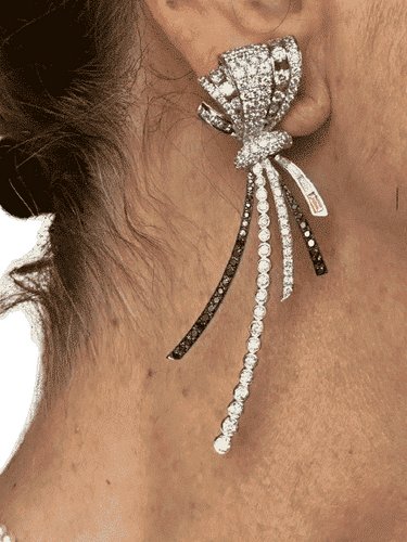 Boucles d'oreilles Boucles d'oreilles Bouquet Diamond d'inspiration vintage 58 Facettes VIN-EAR-III