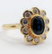 Bague 58 Bague marguerite art deco or 18k saphir et diamants taille brillants 58 Facettes A03969