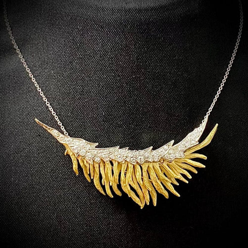 Pendentif Broche et pendentif ornée de 2 carats de brillants 58 Facettes