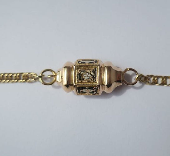 Collier Collier régional or rose fermoir émail XIXe Auvergne 58 Facettes