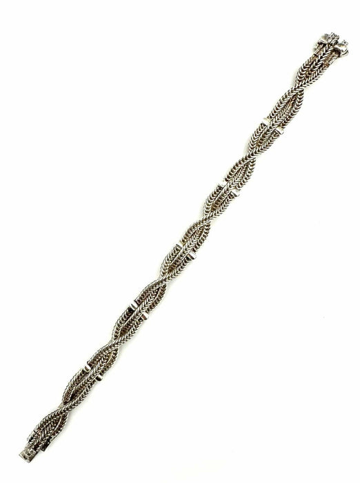 Bracelet HERMES. Bracelet vintage argent 800/00 58 Facettes