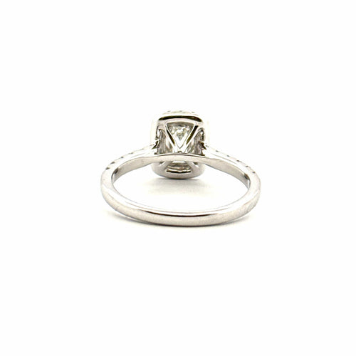 Bague 54 Bague Solitaire diamant taille émeraude 0.72ct 58 Facettes