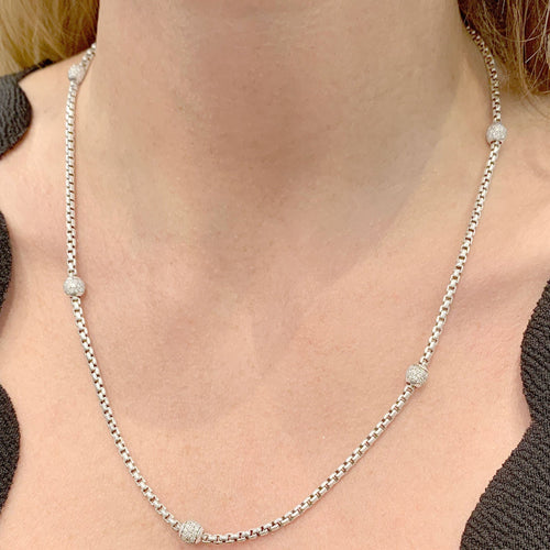 Collier Collier David Yurman, argent, diamants. 58 Facettes 34589