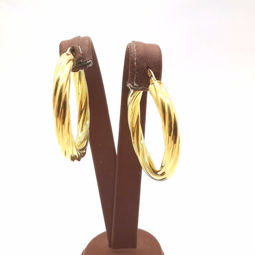 Boucles d'oreilles Boucles d'oreilles créoles or jaune 58 Facettes