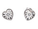 Boucles d'oreilles Boucles d'oreilles en or blanc avec un diamant taille brillant en forme de cœur 58 Facettes 2096