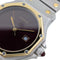 Montre Cartier Santos RARE Santos Round Octagon Date 2966 Burgundy Red Ruby Large Octogonale Gold Stainless 58 Facettes