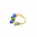 Bague 54 Bague en or jaune lapis lazuli, diamants et chrysoprases 58 Facettes CAE-RI-GRA-YGDLP