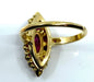 Bague 58 Bague or jaune pavée de rubis 58 Facettes AB395