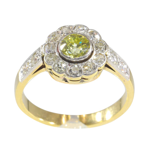 Bague 55 Lemonade Love : la bague de fiançailles en diamant jaune qui symbolise les doux tournants de la vie 58 Facettes 23081-0049
